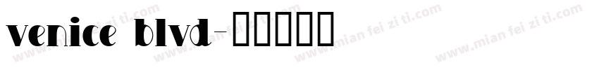 venice blvd字体转换